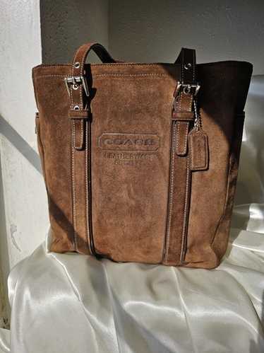 未使用保管品 vintage coach old スウェード suede Extremely Rare Suede Made In USA Old Coach 9010 Shoulder Bag