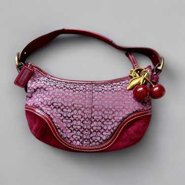 バッグ Coach Signature Mini Soho Bag Wine Red COACH Originals Signature Jacquard Soho Shoulder Bag - Macy's
