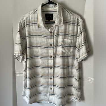 Rails Linen Blend Short Sleeve Button Up Xl Carso… - image 1