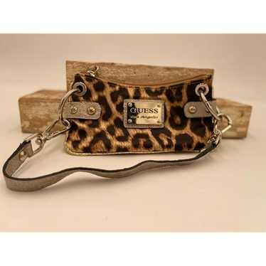 バッグ archive GUESS hand bag y2k leopard Vintage Guess Leopard Print Rare vintage Bag 2000`s faux
