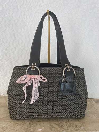 バッグ COACH SOHO LEATHER POCKET TOTE BAG y2k SOLD Coach black leather soho satchel bag ⋆ $210 ⋆ Free US