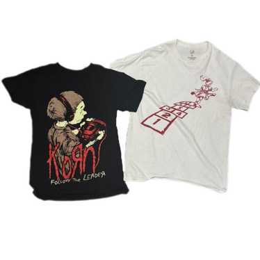 90s KORN Raglan T-Shir usa製 ヴァンテージ鬼フェード KORN 2001 DOUBLE SIDE TEE GIANT XL 2669 | great