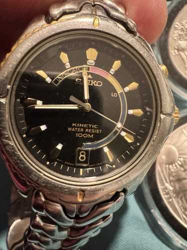 SEIKO セイコー KINETIC SQ100 裏スケ AGS/自動 腕時計 Men's Watch Seiko Kinetic SQ 100 Cal. 5M22A with Date