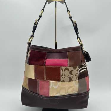 バッグ Coach Patchwork One Shoulder Bag COACH Signature Patchwork Shoulder Bag/ Crossbody Bag