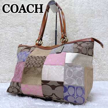 バッグ Coach Patchwork Tote bag Signature Coach Signature Holiday Patchwork Tote Purse Gallery Limited