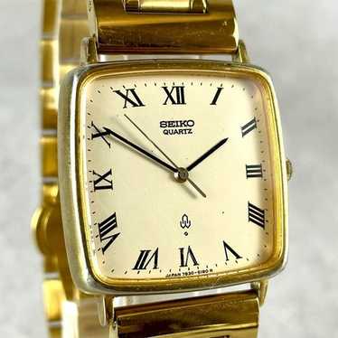 SEIKO QUARTZ スクエア型メンズクオーツ時計 7830-5140 SEIKO QUARTZ スクエア型メンズクオーツ時計 7830-5140