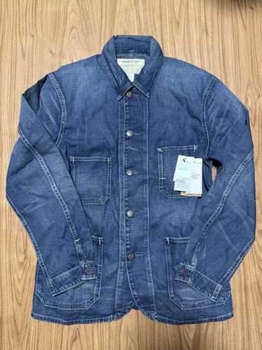 ジャケット・アウター Double RL INDIGO DENIM ENGINEER JACKET Double RL - Cotton-Linen Denim Engineer Jacket - Torrington