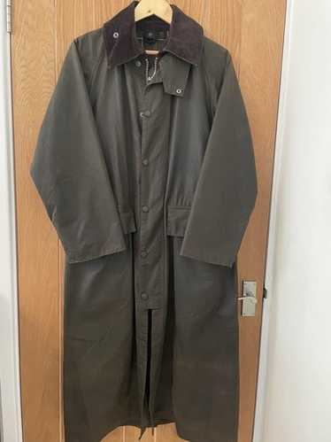 BARBOUR BURGHLEY ダークグレー BURGHLEY / バーレー】ワックス コットン ロング コート