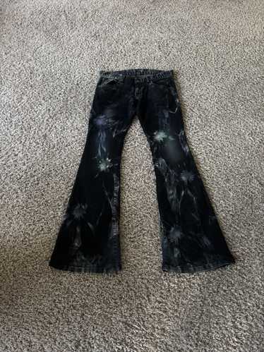 パンツ TORNADO MART - black flare denim leopard ?media_id=3599084712795763123