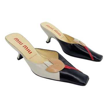 靴 Miu Miu Leather Mules Miu Miu Quilted Leather Mule Sandals | Neiman Marcus