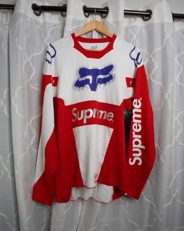 希少◎Supreme Fox Racing Moto Jersey Lサイズ Supreme Fox Racing Moto Jersey Top Red Men's - SS18 - US