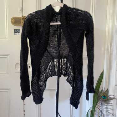 anndemeulemeester 変形カーディガン Ann Demeulemeester Asymmetric Knitted Cardigan (Egil Black