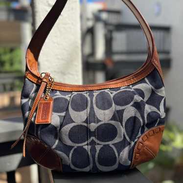 バッグ Coach Ergo Signature C Canvas Denim Bag Coach denim ergo signature - Gem