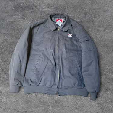 Ben Davis ウールジャケット グレー　Lサイズ BEN DAVIS（ベンデイビス）】HEAVY PLAID ZIP JACKET / ジップ