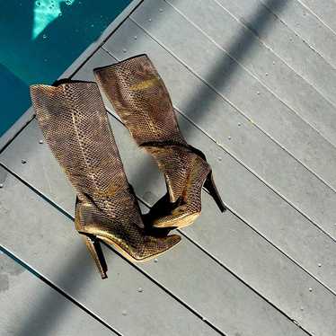 Jimmy Choo Python Boots Size 39 - image 1