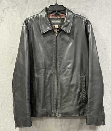 Vintage leather bomber banana republic jacket - Gem