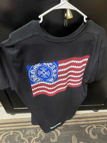 Chrome Hearts USA FLAG 長袖カットソー ブラック CHROME HEARTS AMERICAN FLAG DAGGER LONG SLEEVE T SHIRT IN