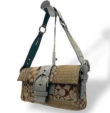 バッグ Coach Soho Signature Patchwork Hand Bag Coach | Bags | Coach Soho Brown Signature Canvas Patchwork