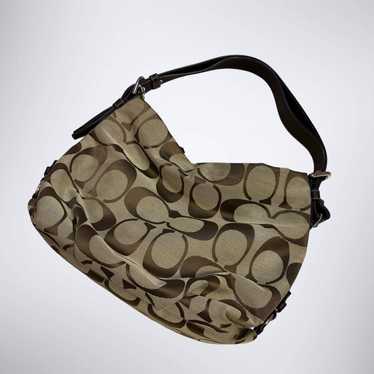 バッグ coach one shoulder brown signature 8K01 Coach one-shoulder bag brown - Gem
