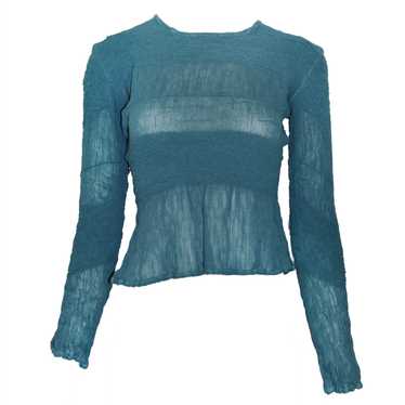 PEPLUM by YOSHIKI HISHINUMA ターコイズ 半袖 PEPLUM by YOSHIKI HISHINUMA Top – Shoppu
