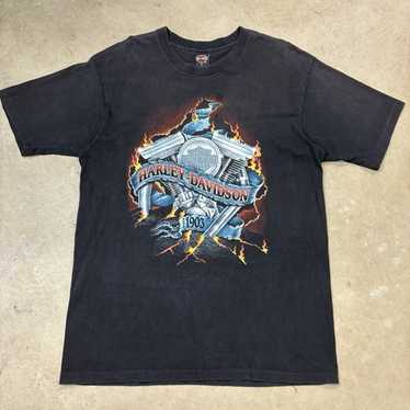 トップス 90s vintage Harley Davidson flame TEE Vintage 90s Harley-Davidson Flames Logo T shirt size Meduim