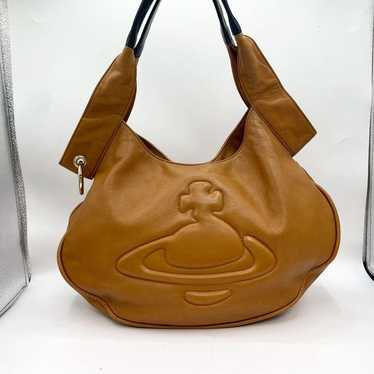 バッグ Vivienne Westwood Big Orb Brown Tote Vivienne Westwood Orb Brown Crossbody Stitch Tote Clutch Bag