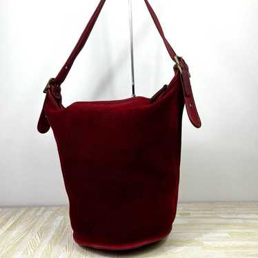 vintage coach old Suede mini Boston 赤 Vintage coach suede mini - Gem