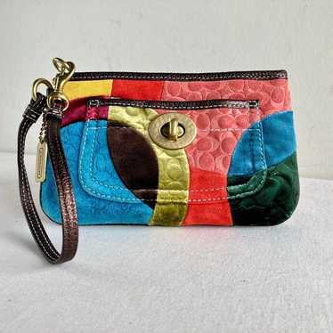 バッグ Coach Multi Color Suede Bag Pouch Set バッグ Coach Multi Color Suede Bag Pouch Set Coach Multi