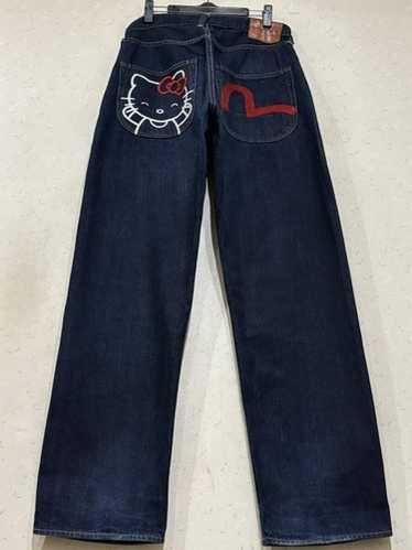 エヴィス ジーンズ ハローキティ カモメ ヤマネ №2 SIZE 38×35 エヴィス ジーンズ ハローキティ カモメ ヤマネ №2 SIZE 38×35