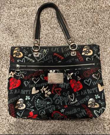 良品 539 Coach Poppy Shoulder Bag 2way Coach | Signature Poppy 2Way Shoulder Bag | Preloved