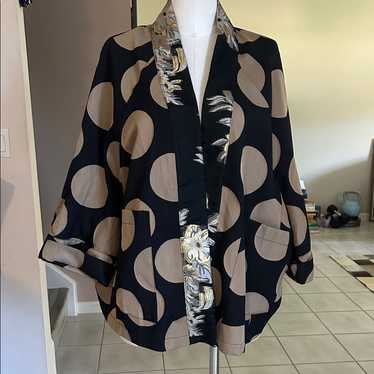 Alembika Satin Open Front Jacket Size L - image 1