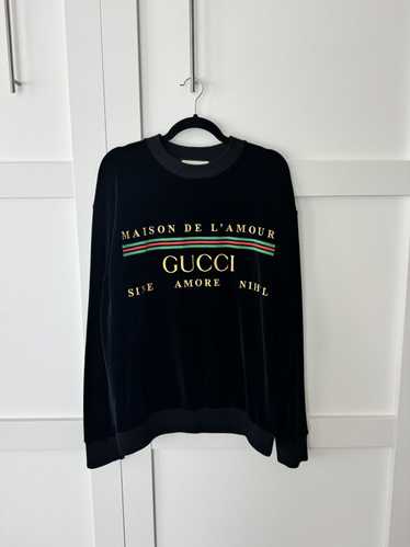 【新品】GUCCI Maison de L'Amour セットアップ Gucci - Logo-Embroidered Cotton-Blend Velvet Zip-Up
