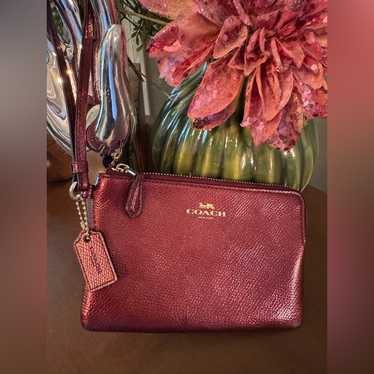 ✨Rare✨Coach Burgundy One-Shoulder Pouch Coach vintage leather one-shoulder - Gem