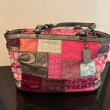 バッグ Coach Signature Patchwork Hand Bag Pink s-l400.jpg