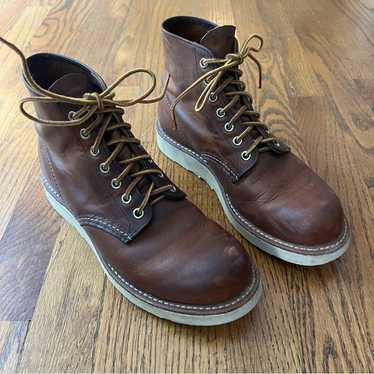 【良品】Red Wing 9111D 26.0cm/USA8.0/UK7.0 Red Wing 9111 Classic Round Toe Brown Leather Boots USA 7.5