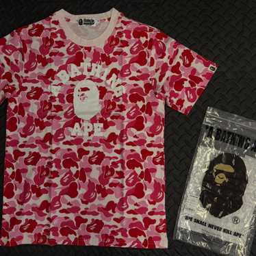 トップス Bape Abc Camo College Tee Pink M BAPE ABC Camo College Tee Black/Pink Men's - US