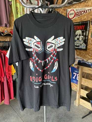 XL 90s USA製INDIGO GIRLS ビンテージ バンド Tシャツ Vintage 90's Indigo Girls 1992 Folk Music T-shirt / Female