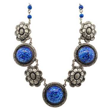 Antique czech blue glass - Gem