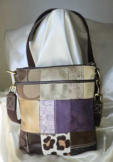 バッグ Coach Patchwork One Shoulder Bag COACH Hobo One Shoulder Bag Patchwork Signature Canvas