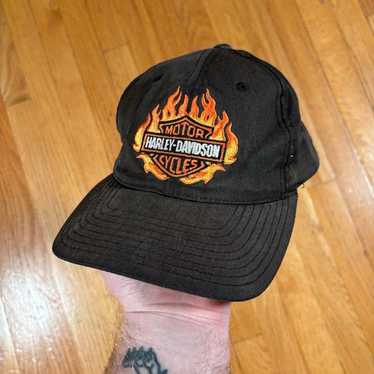 ビンテージ Harley Davidson キャップ フレイムス 炎 ハーレー ビンテージ Harley Davidson キャップ フレイムス 炎 USA製