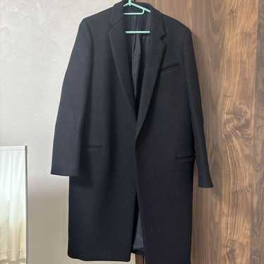 ジャケット・アウター CELINE by Phoebe Philo Crombie Coat 42 Celine by Phoebe Philo Navy Shearling Leather Crombie Coat