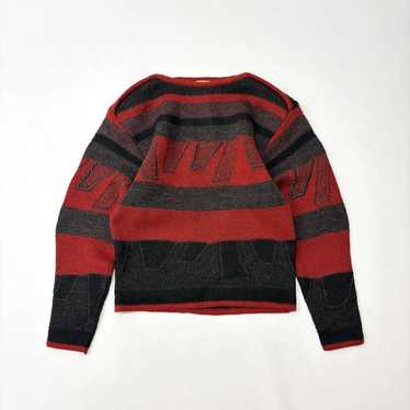 トップス 80s ISSEY MIYAKE pullover sweatshirt F Issey Miyake 1980's Geometric Knit Sweater Vintage Mens | eBay