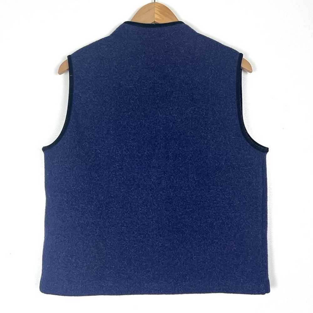 Icelandic Design Boiled Wool Vest sz M Purple Flo… - image 3