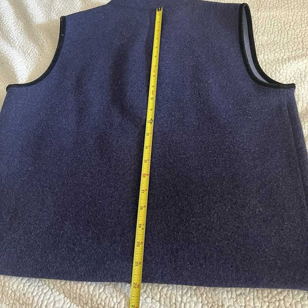 Icelandic Design Boiled Wool Vest sz M Purple Flo… - image 7