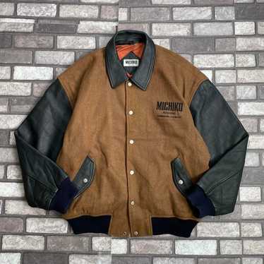 ジャケット・アウター 80-'s leather sleeve wool stadium jacket Leather wool stadium jacket - Gem