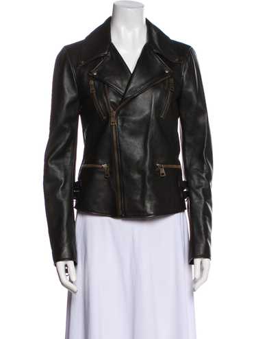 GUCCI Leather Single Jacket black サイズ48 GUCCI Leather Single Riders Jacket Lambskin Black Size 48L