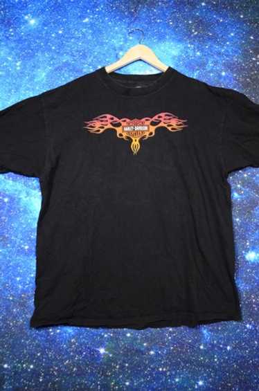 トップス 90s vintage Harley Davidson flame TEE Vintage Harley Davidson Motorcycle FLAMING Wolf Biker Las
