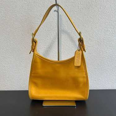 バッグ Coach Soho Small Satchel Bag Yellow Vintage Coach SOHO Waverly Buckle Bag Leather 4133 Yellow