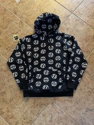 【93】supreme シュプリーム FUCK EM ALL ロゴ パーカー Supreme Paisley Fuck Em All Hoodie Plum Men's - FW17 - US