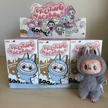 ☆EXCITING MACARON Sesame Bean ラブブ グレー Labubu The Monsters Exciting Macaron Vinyl Face Series